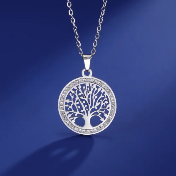 Skyrim-Tree-of-Life-Necklace-for-Women-Stainless-Steel-Gold-Color-Clear-Zircon-Round-Pendant-Neck-3