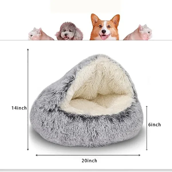 Soft-Plush-Pet-Bed-with-Cover-Round-Cat-Bed-Pet-Mattress-Warm-Cat-Dog-2-in-1