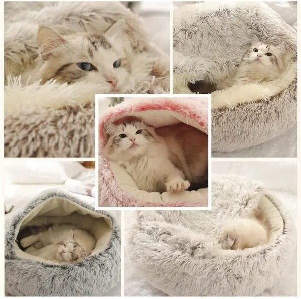 Soft-Plush-Pet-Bed-with-Cover-Round-Cat-Bed-Pet-Mattress-Warm-Cat-Dog-2-in-5
