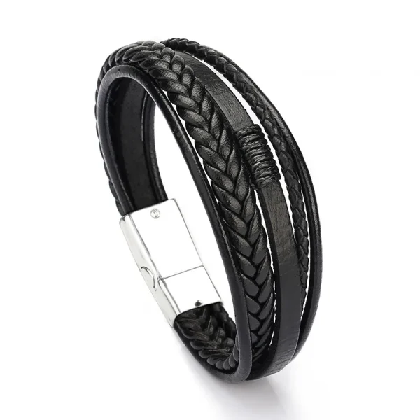 Trendy-Leather-Bracelets-For-Men-Stainless-Steel-Multilayer-Braided-Rope-Charm-Bracelets-Handsome-Gift-For-Boyfriend-3