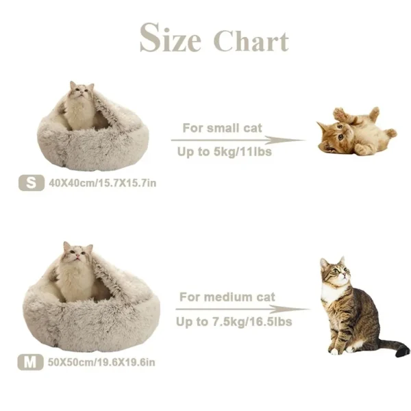 Warm-Long-Plush-Pet-Bed-Enclosed-Round-Cat-Cushion-Comfortable-Sleep-Bag-Cat-Nest-Kennel-For-5