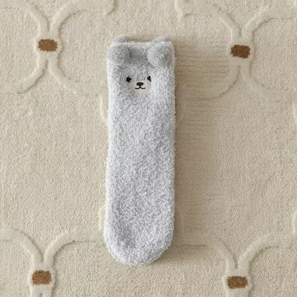 Women-Socks-2023-Winter-Cute-Bear-Coral-Fleece-Fuzzy-Socks-Female-Autumn-Happy-Funny-Socks-For-5