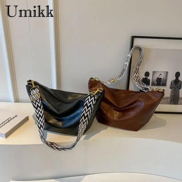 Women-Versatile-Hobo-Bags-with-Wide-Strap-Soft-Crossbody-Bag-Large-Capacity-Zipper-Closure-Daily-Purse-5