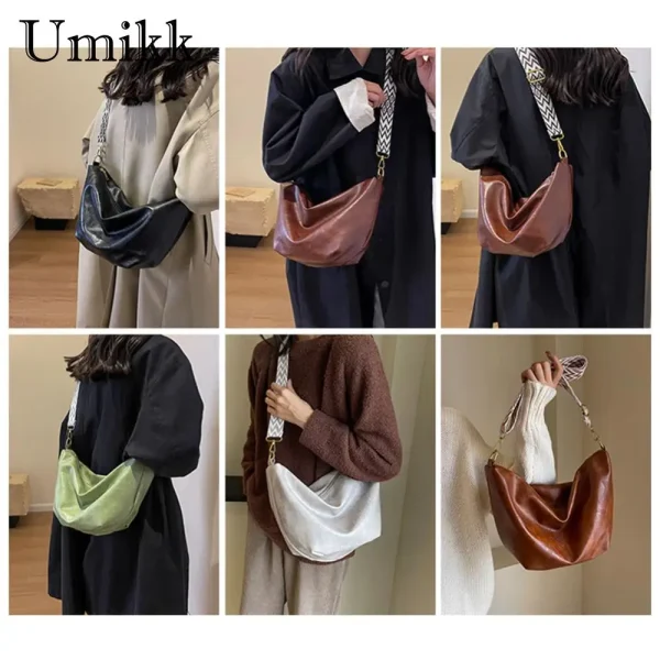 Women-Versatile-Hobo-Bags-with-Wide-Strap-Soft-Crossbody-Bag-Large-Capacity-Zipper-Closure-Daily-Purse