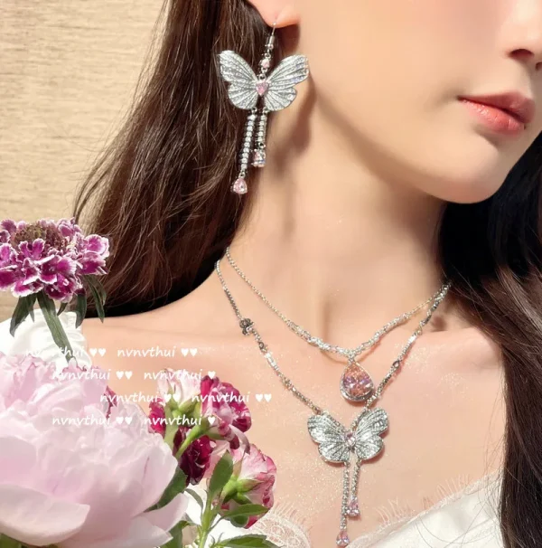 ZLIDIN-Bright-Pink-Love-Jewel-necklace-Designer-plated-18K-gold-grape-purple-heart-type-zircon-wings-2