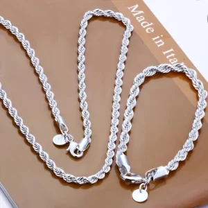 high quality silver colour women men chain